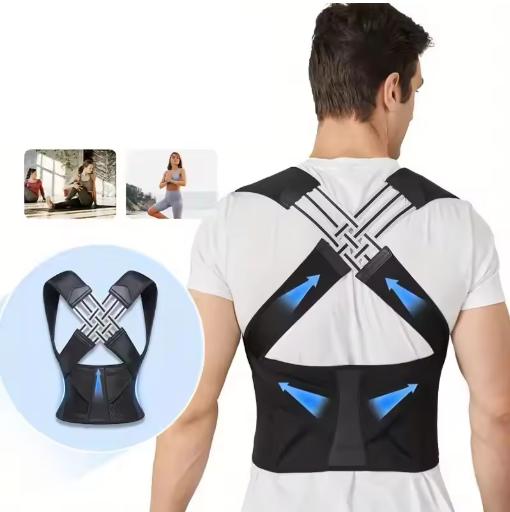 Customizable Posture Correction with Camel Straps for Adults