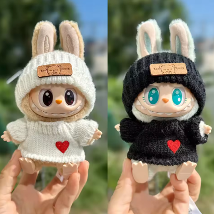 17cm Mini Plush Doll EXO Labubu Outfit Set