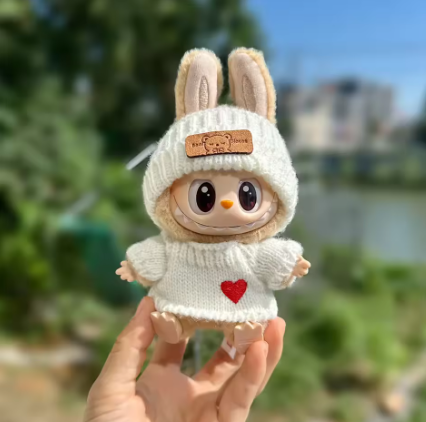 17cm Mini Plush Doll EXO Labubu Outfit Set