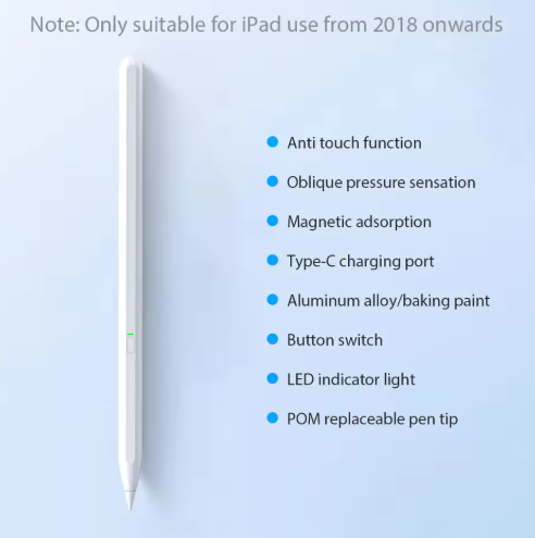 Bluetooth Stylus Pen for Apple Pencil iPad Pro, Air, Mini