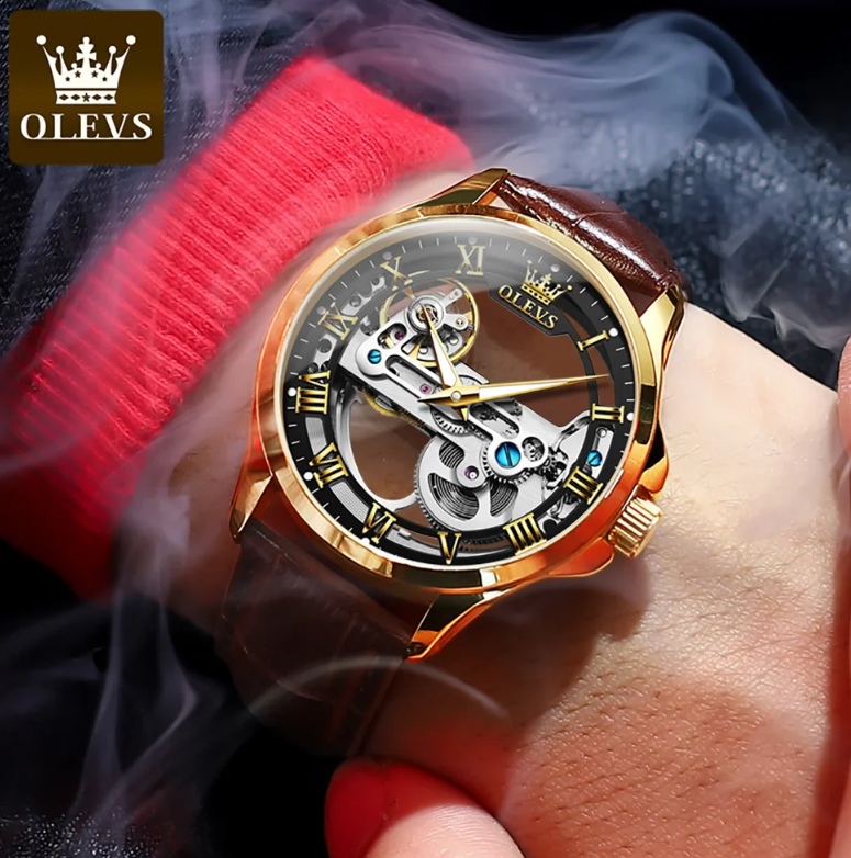 Men's Skeleton Automatic Mechanical Watch ā Stylish Gear