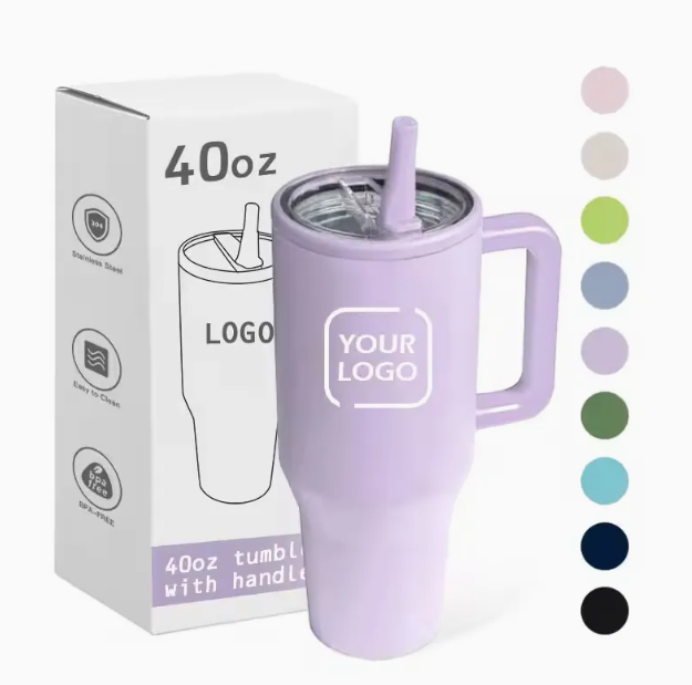Custom Logo Stainless Steel Tumbler with Handle