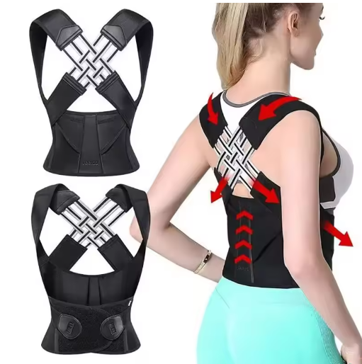 Customizable Posture Correction with Camel Straps for Adults