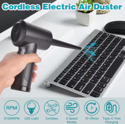 Portable Air Duster 51000RPM Cordless Blower for PC Cleaning